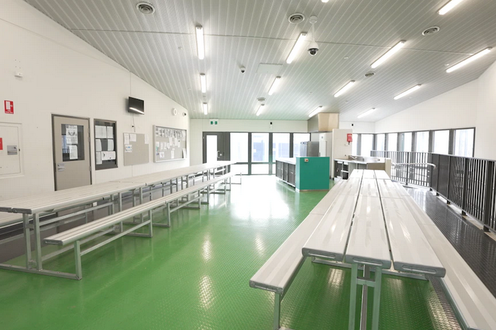 The dining room at Casuarina Prison where the Banksia Hill detainees are served their meals. (Supplied)
